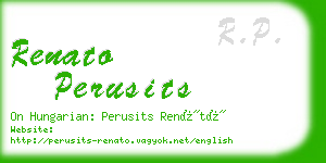 renato perusits business card